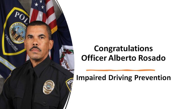 Officer Alberto Rosado -2025-2026 Hanna Award-Impaired Driving Prevention